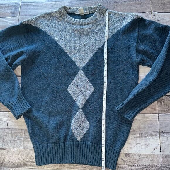 Vintage 80s Union Bay Ribbed Hem Acrylic Grandpa Sweater | M - Picture 4 of 5